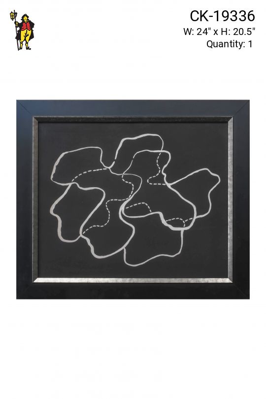 Framed Cleared Ink on Paper Abstract 2