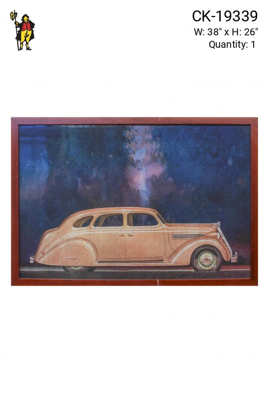 Wooden Framed Cleared Photo-Realistic Car Painting