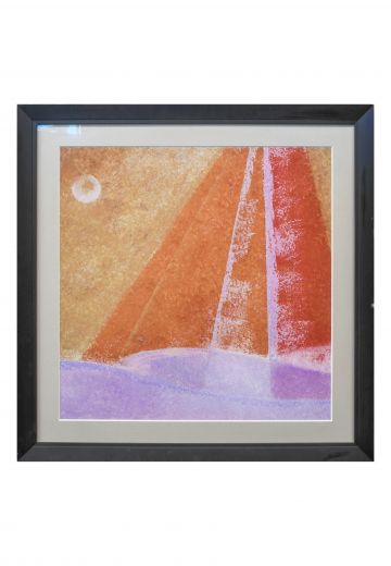 Framed Cleared Abstract Pastel Landscape