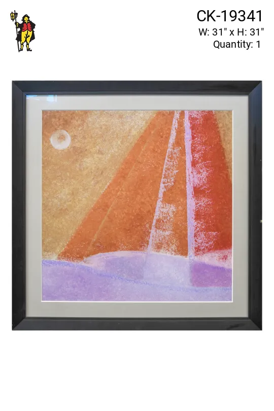 Framed Cleared Abstract Pastel Landscape