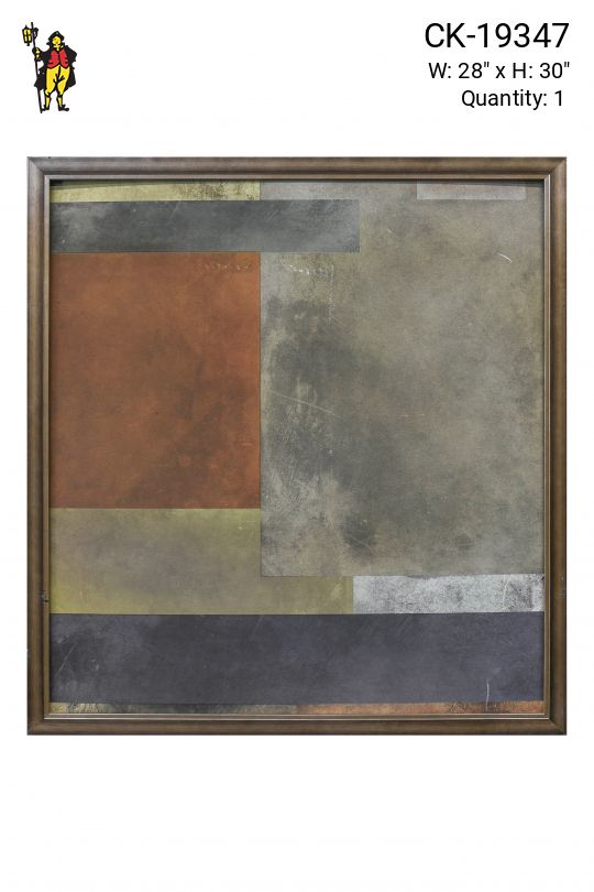 Framed Cleared Minimalist Geometric Painting