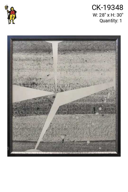 Framed Cleared Abstract Expressionistic Painting