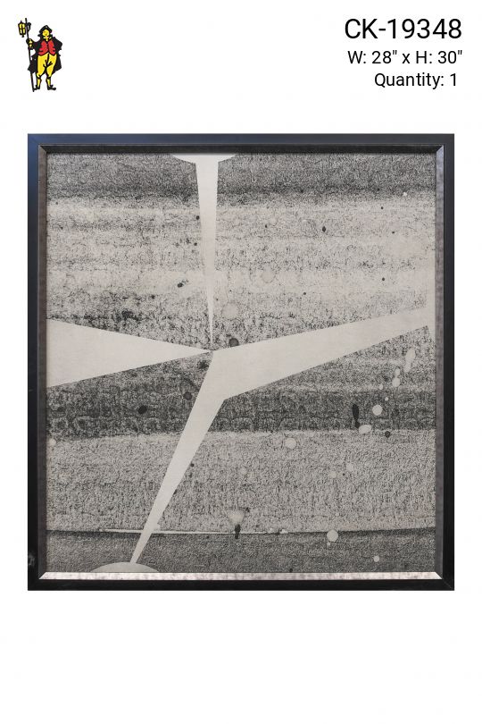 Framed Abstract Expressionistic Painting