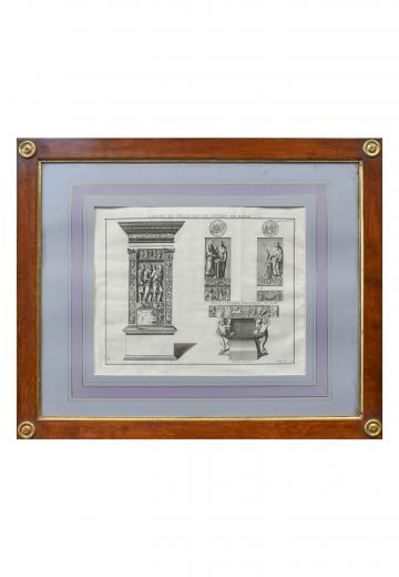 Framed Cleared Neoclassical Architectural Elements Print - 1