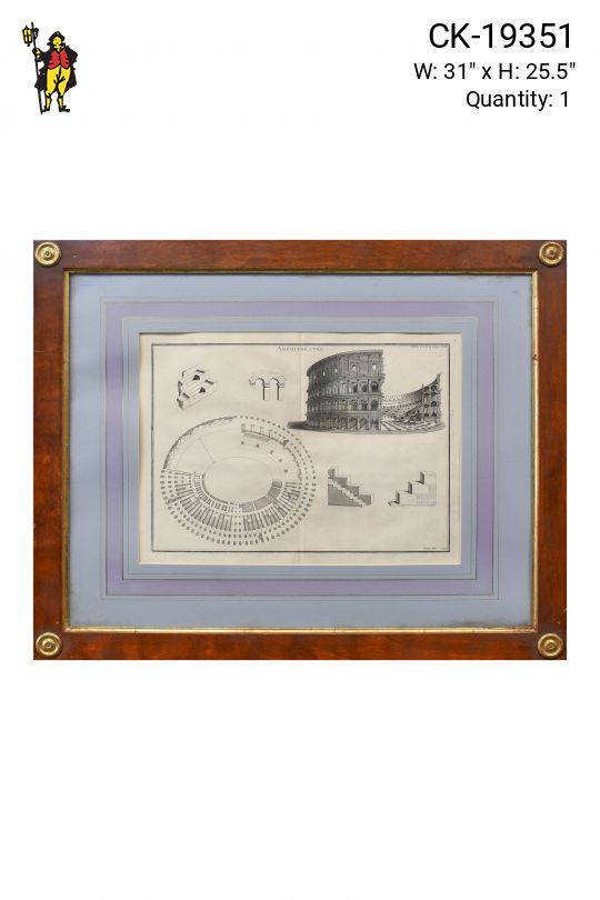 Framed Cleared Neoclassical Architectural Elements Print - 3