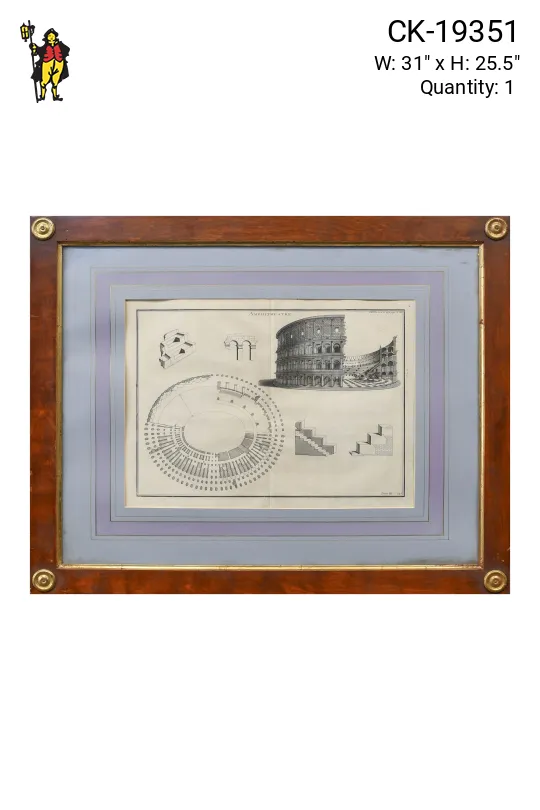 Framed Cleared Neoclassical Architectural Elements Print - 3