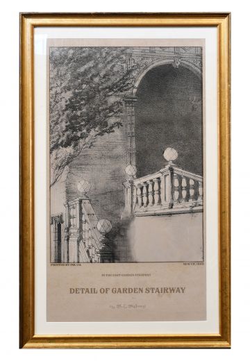 Framed Cleared Victorian Era Architectural Illustration