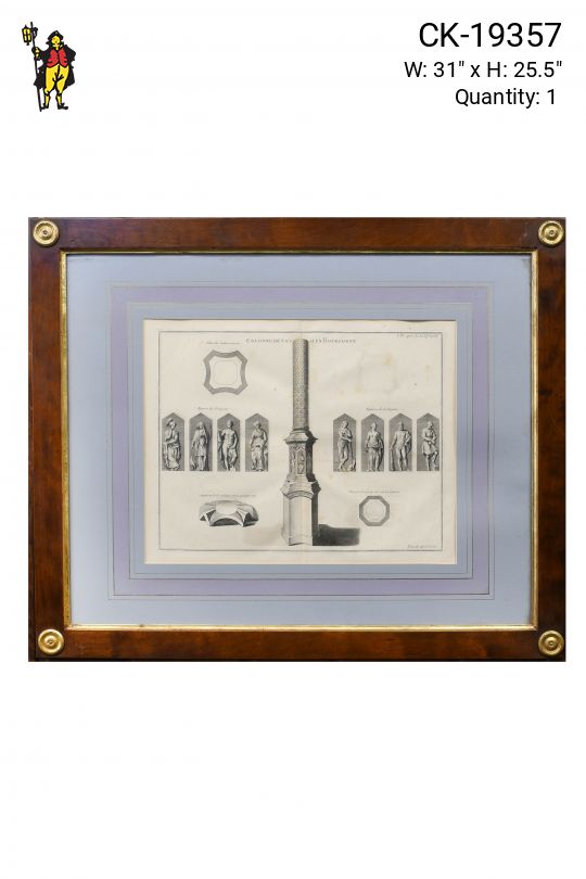 Framed Neoclassical Architectural Elements Print - 4