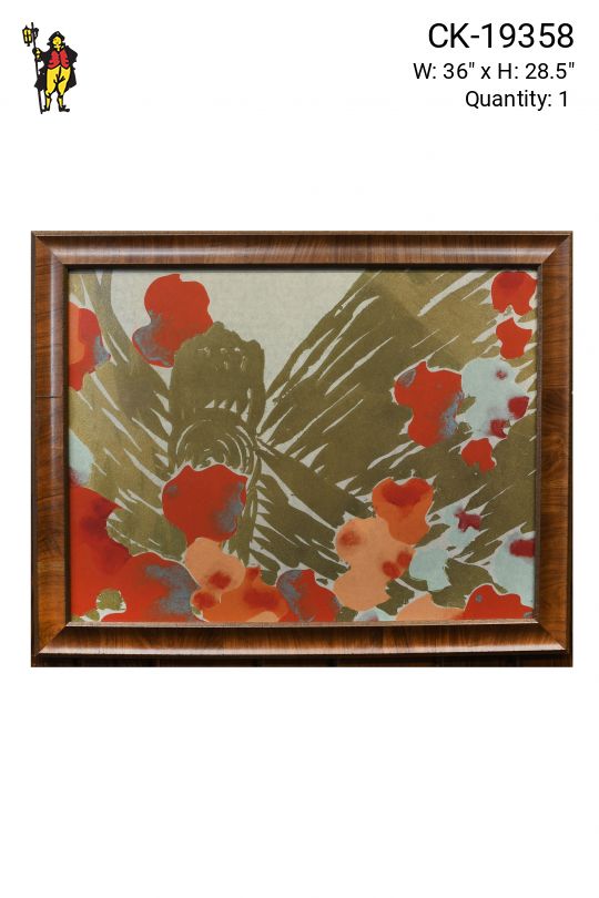 Framed Cleared Wood Block Floral Print