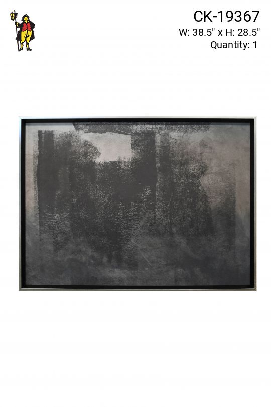 Framed Cleared Abstract Expressionist Monochromatic Painting - 1