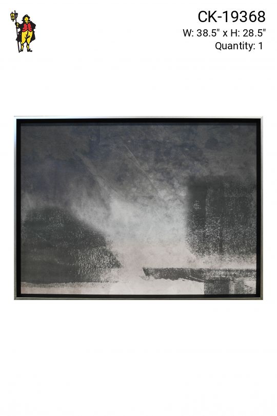 Framed Cleared Abstract Expressionist Monochromatic Painting - 2