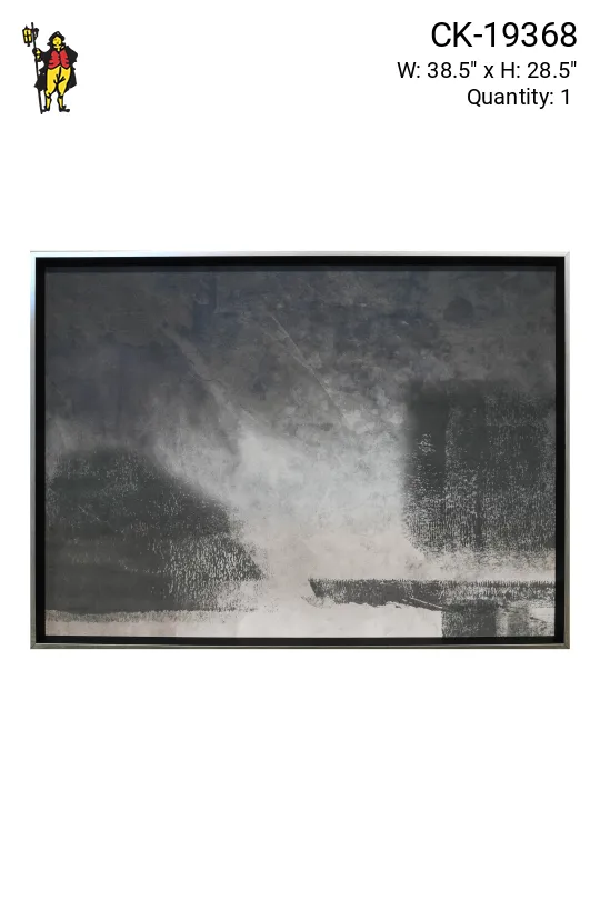 Framed Cleared Abstract Expressionist Monochromatic Painting - 2