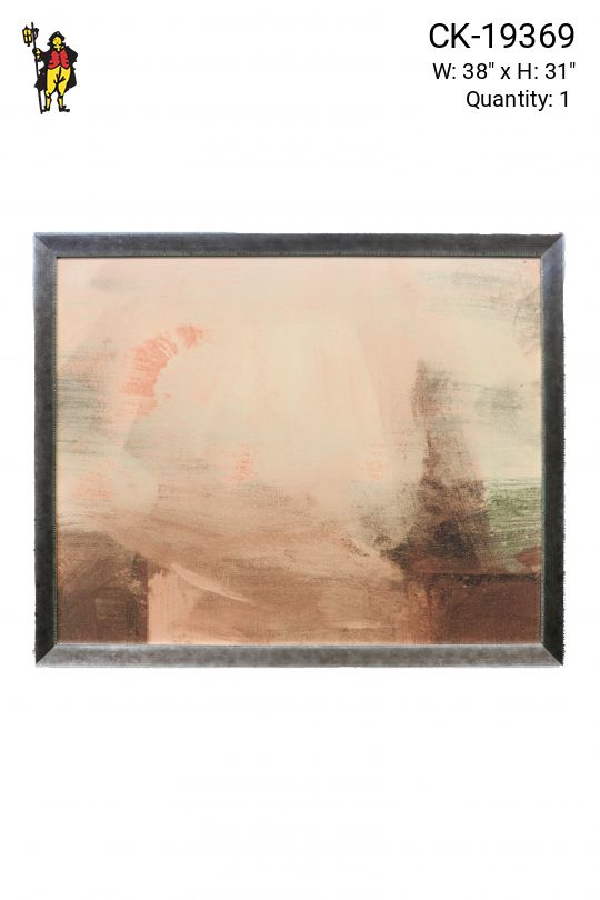Framed Cleared Expressionist Muted Earth Tone Painting