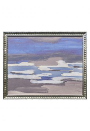 Framed Expressionistic Landscape Painting