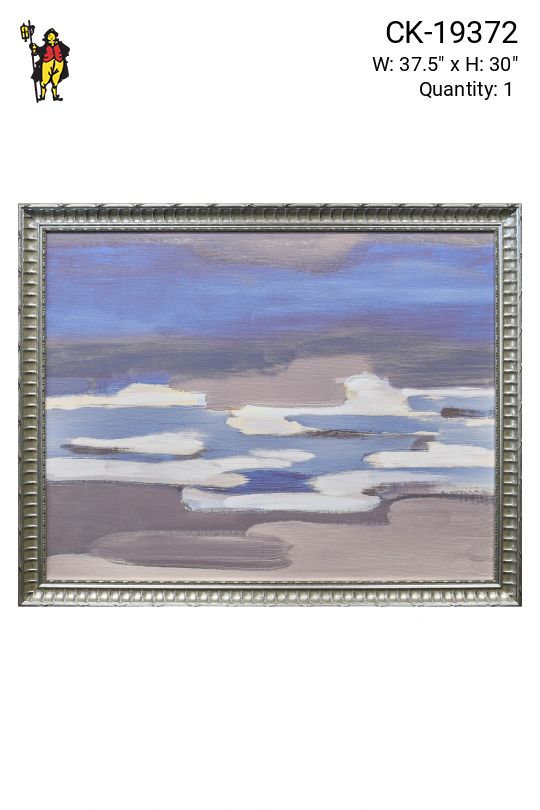 Framed Cleared Expressionistic Landscape Painting