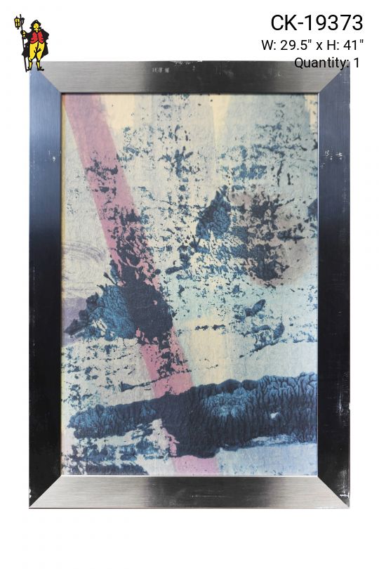 Framed Cleared Mixed Media Abstract Painting