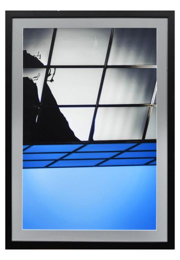 Framed Contemporary Minimalist Mirrored Architecture Photograph - 2