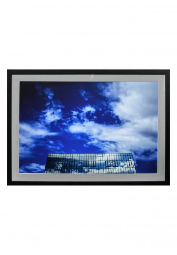 Framed Contemporary Minimalist Mirrored Architecture Photograph - 3