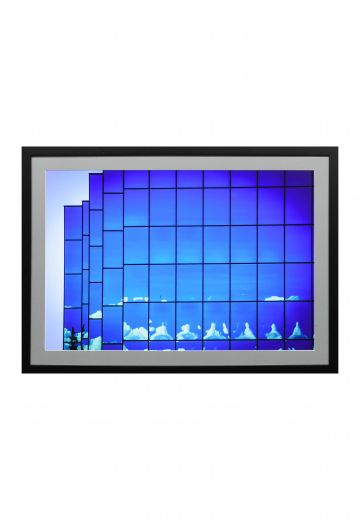 Framed Contemporary Minimalist Mirrored Architecture Photograph - 4