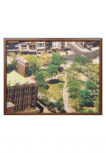 Wooden Framed Cleared Mid Century Aerial Photograph
