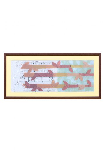 Framed Cleared Mixed Media Abstract Collage - 1
