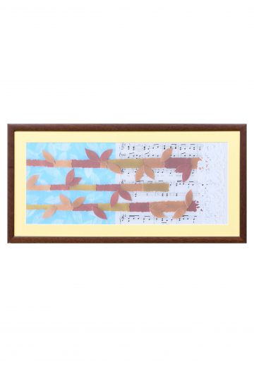 Framed Cleared Mixed Media Abstract Collage - 2