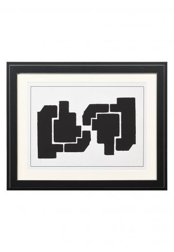 Black Framed Cleared Minimalist Abstraction - 1