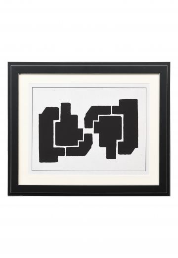Black Framed Cleared Minimalist Abstraction - 2