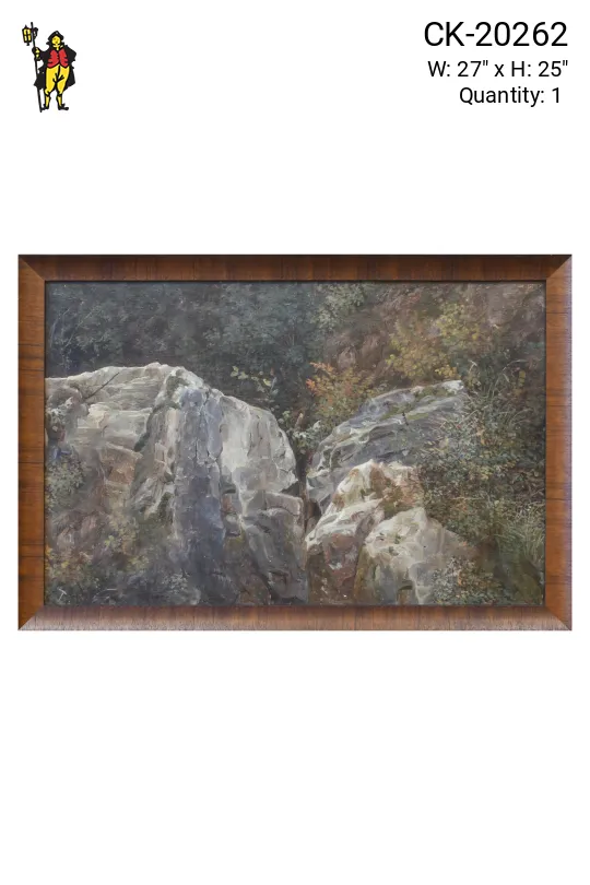Wooden Framed Cleared Mountain Landscape, Sketch