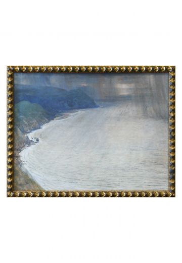 Framed Minimalist Coast Line Painting