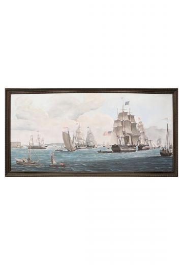 Framed Cleared Oversize Maritime Painting