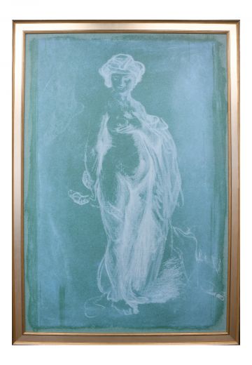 Framed Female Figure Illustration - 1