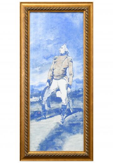Framed Neoclassical Watercolor