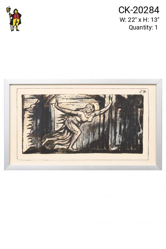 White Framed Cleared Expressionist Female Figure