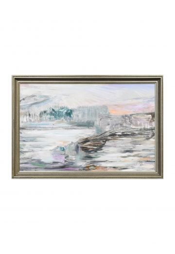 Framed Abstract Landscape Painting