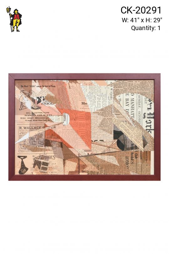 Framed Cleared Cubist Collage - 1