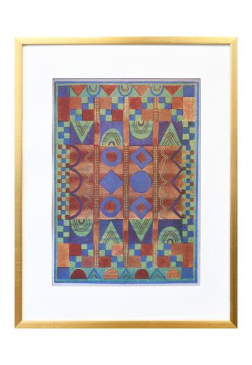 Framed Geometric Abstract Painting - 1