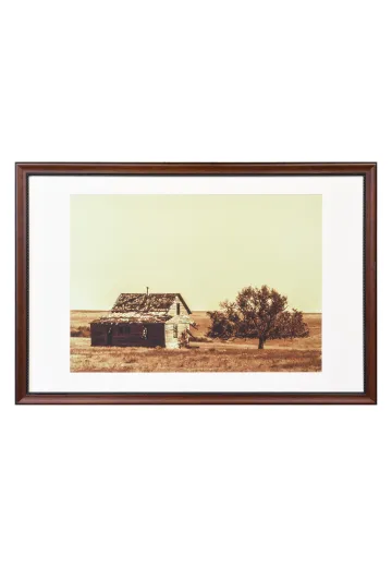 Framed Cleared Farm House Photograph