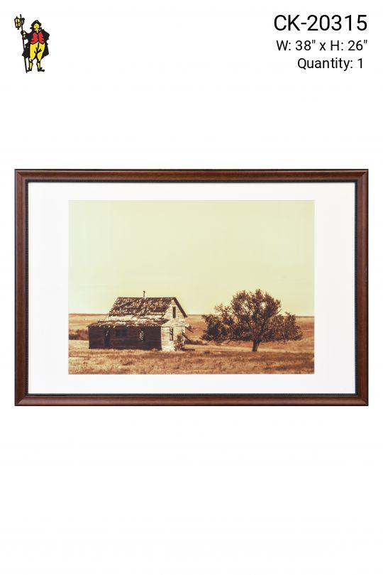Framed Cleared Farm House Photograph