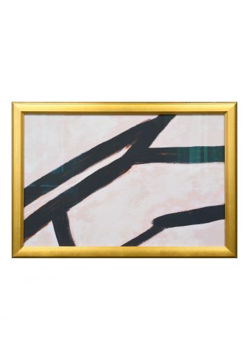 Framed Cleared Abstract Expressionistic Painting