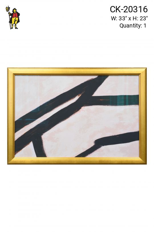 Framed Abstract Expressionistic Paitning
