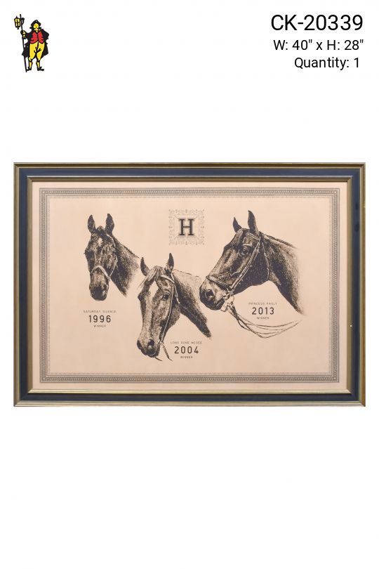 Framed Cleared "Three Winners" Print