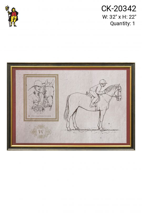 Framed Cleared Two Time Derby Winner II Print