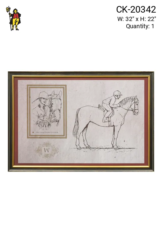 Framed Cleared Two Time Derby Winner II Print