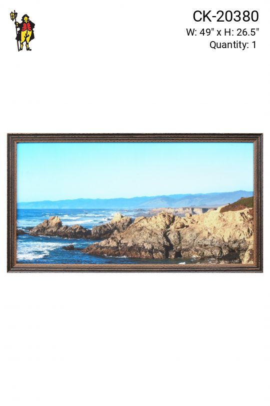 Framed Cleared Costal Landscape Photograph