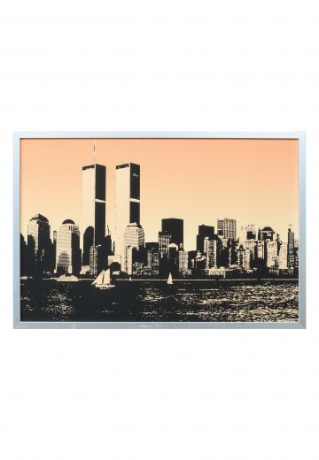 Framed Cleared Silhouette Print of New York City Skyline