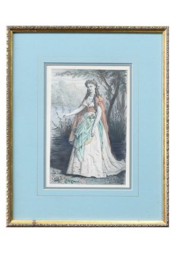 Framed Cleared Neoclassical Style Engraving