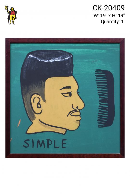 Framed Cleared Simple Barbershop Print