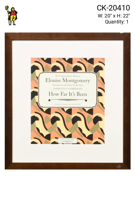 Framed Cleared Art Deco Style Book Cover