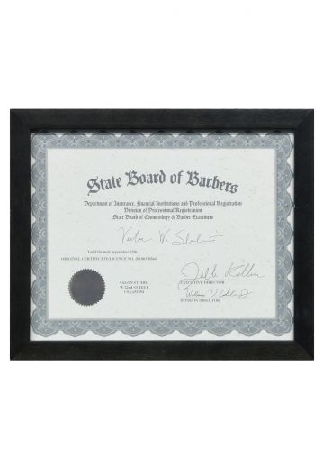 Framed Cleared Barber Licence II